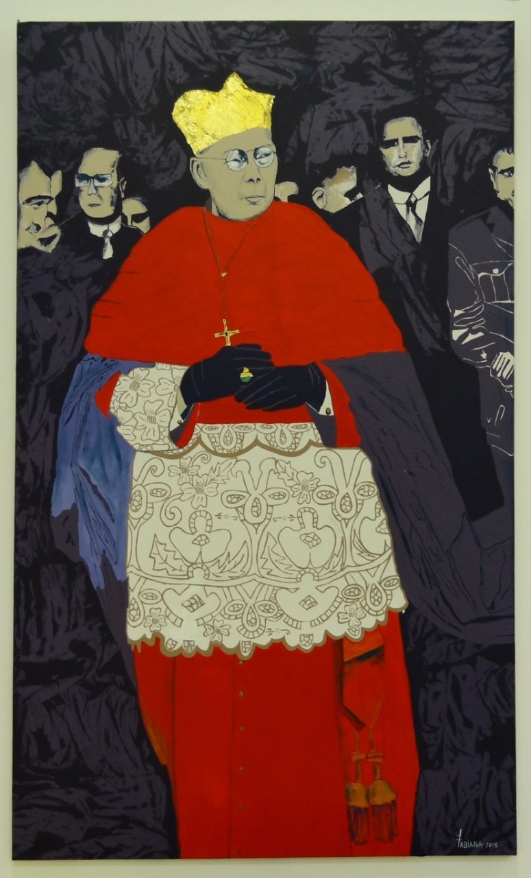 D. Teodósio de Gouveia, cardeal de Lourenço Marques, acrílico de