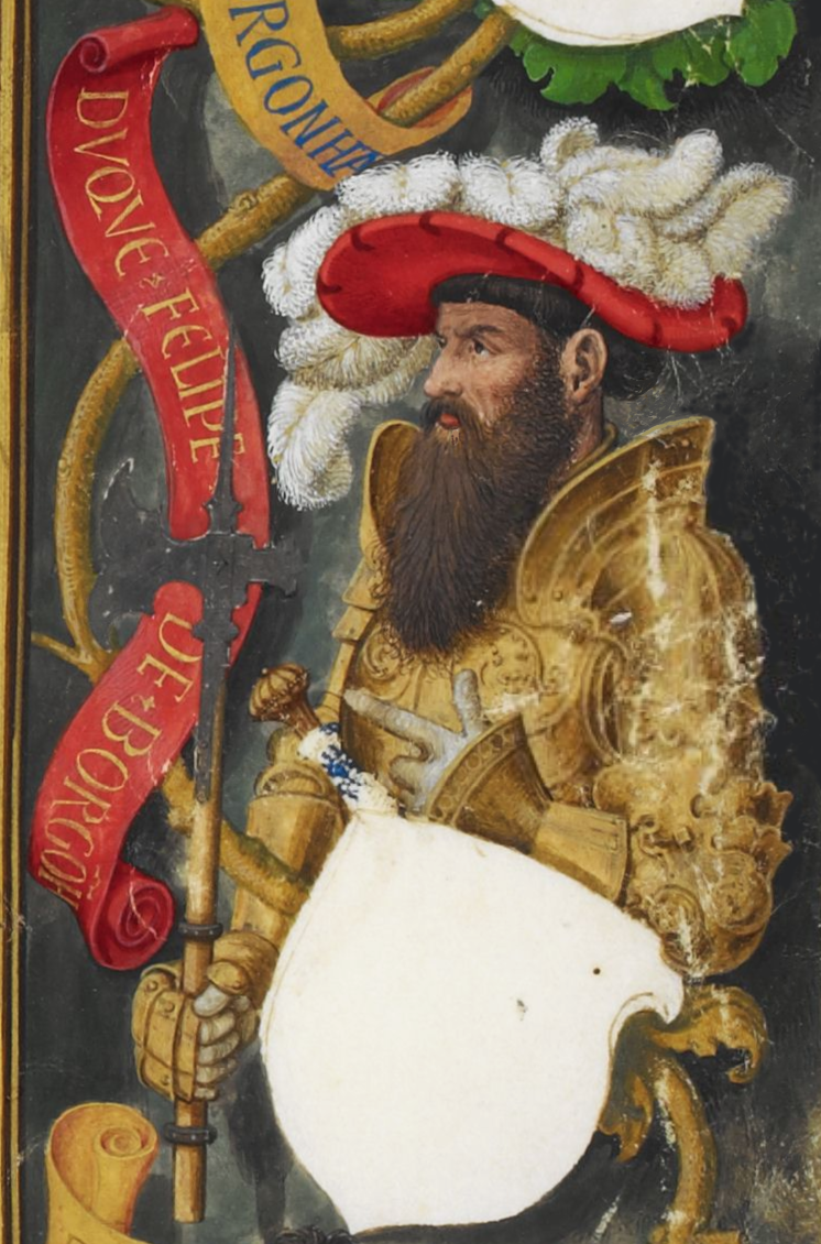 Filipe, o Bom, Duque da casado com D. Isabella de Portugal, pormenor da Genealogia do Filipe, o Bom, Duque da casado com D. Isabella de Portugal, pormenor da Genealogia do